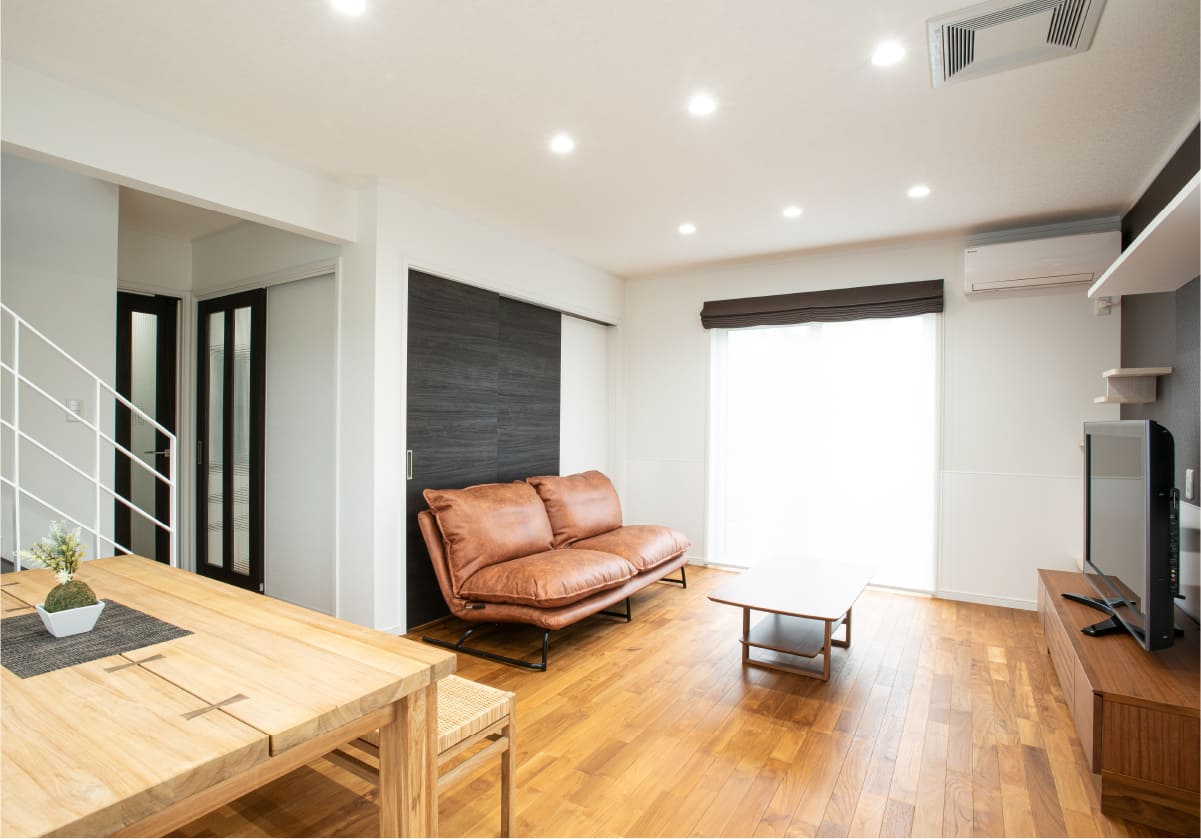 木を基調としたリビング