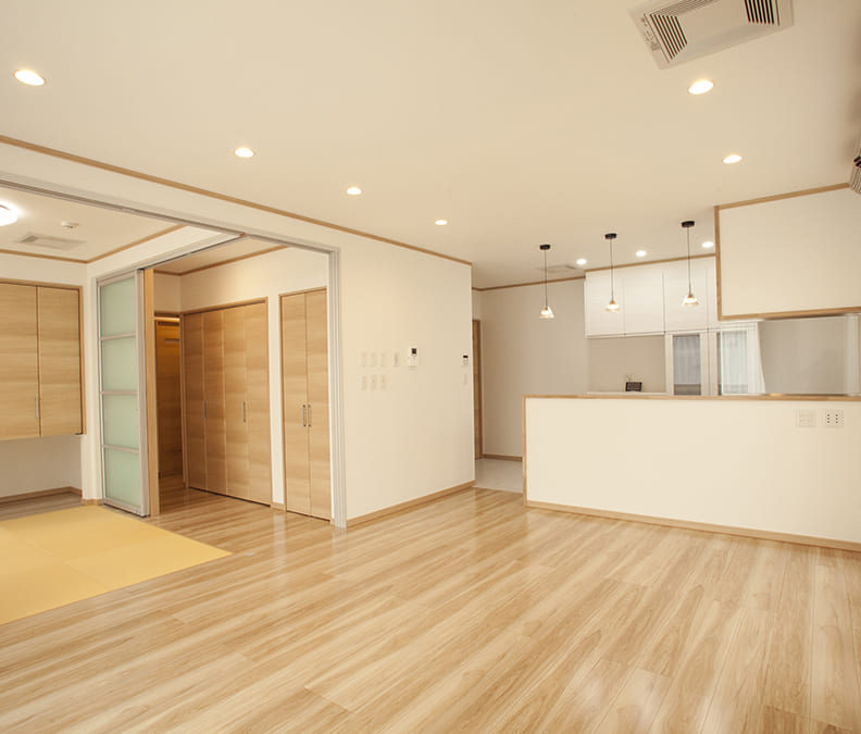 三枡建設の施工事例のリビング